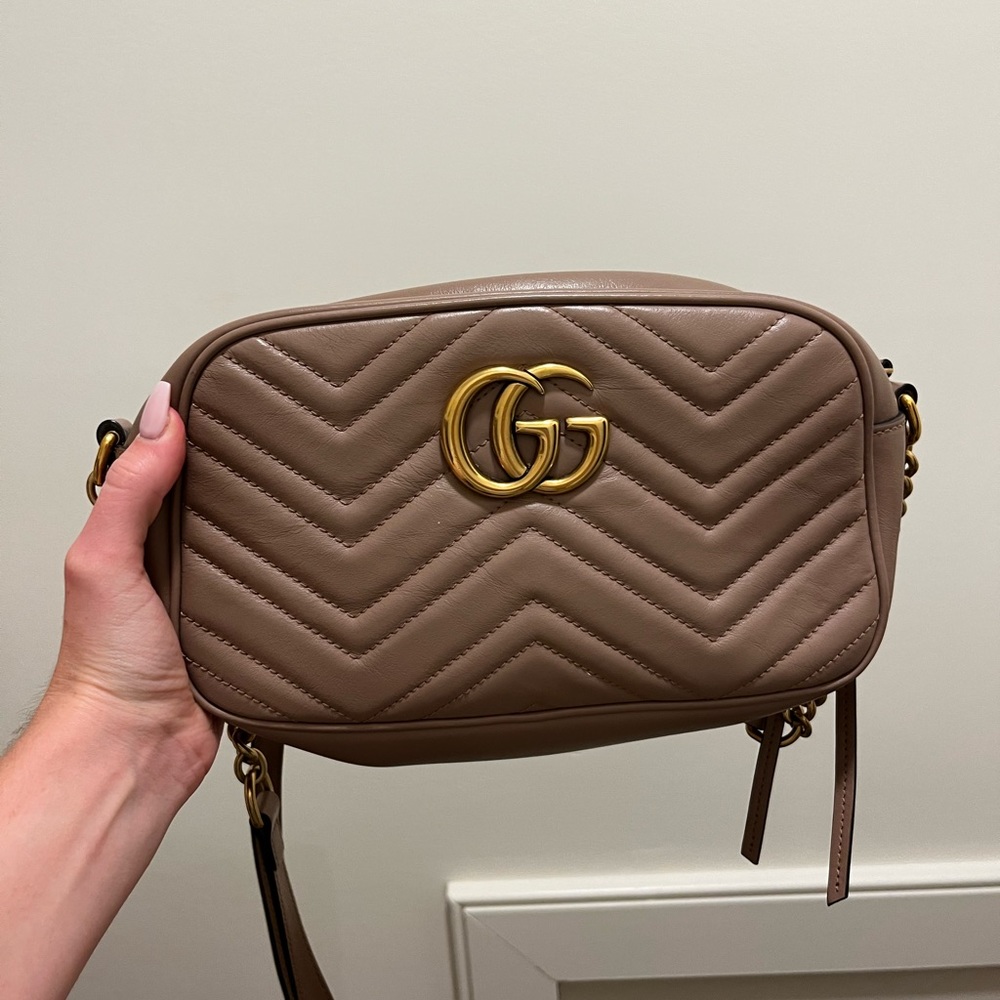 Gucci GG Marmont Shoulder Bag Matelasse Leather Mini